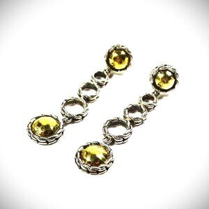 JOHN HARDY Palu Collection Sterling Silver & 22K Gold Round Drop Earrings